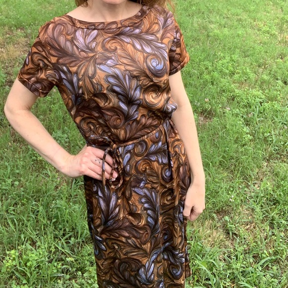 1940s abstract dress - Picture 4 of 10